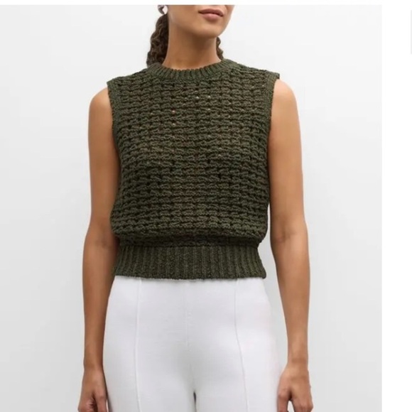 FRAME Cotton Crewneck Sweater Vest size S​ - Picture 1 of 4